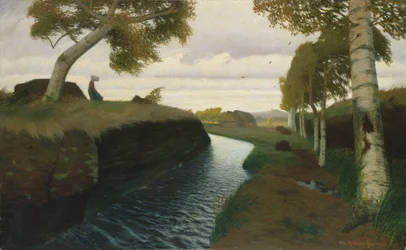 Kanaal in heideland, 1903